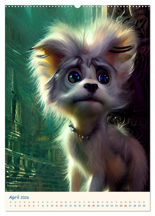 Liebenswerte Kuschelmonster - Digitalart (CALVENDO Premium Wandkalender 2026)