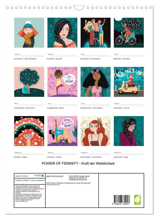 POWER OF FEMINITY - Kraft der Weiblichkeit (CALVENDO Wandkalender 2026)