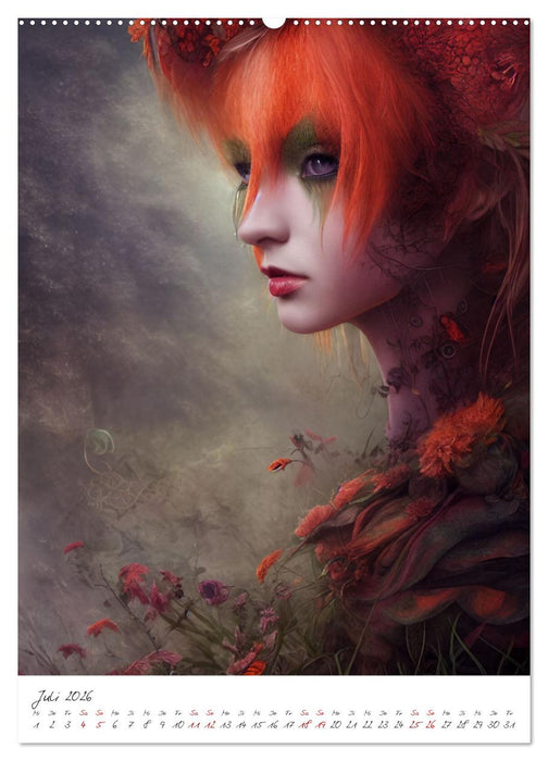 Dark Fantasy Art - Zeit der Helden (CALVENDO Premium Wandkalender 2026)