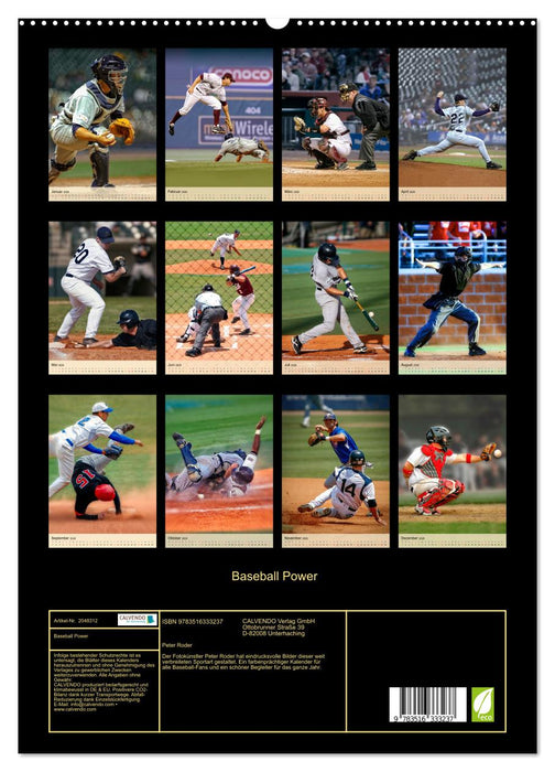 Baseball Power (CALVENDO Premium Wandkalender 2026)