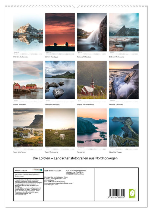 Die Lofoten – Landschaftsfotografien aus Nordnorwegen (CALVENDO Premium Wandkalender 2026)