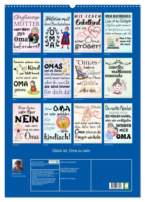 Glück ist, Oma zu sein (CALVENDO Wandkalender 2026)