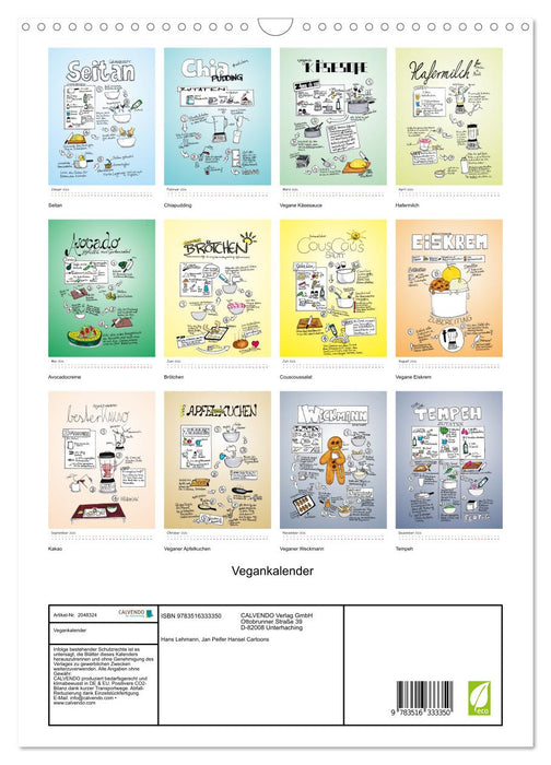 Vegankalender (CALVENDO Wandkalender 2026)