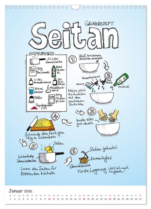 Vegankalender (CALVENDO Wandkalender 2026)