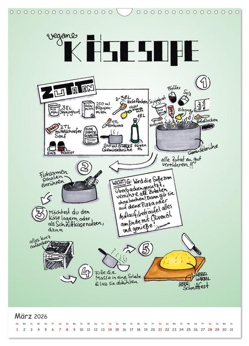 Vegankalender (CALVENDO Wandkalender 2026)
