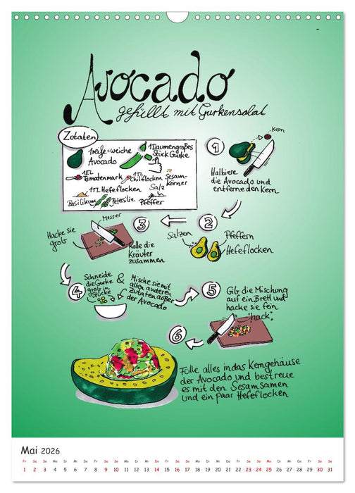 Vegankalender (CALVENDO Wandkalender 2026)