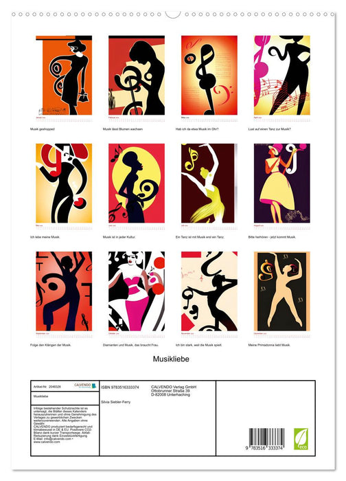 Musikliebe (CALVENDO Premium Wandkalender 2026)