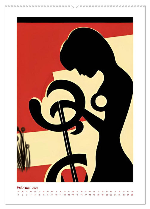 Musikliebe (CALVENDO Premium Wandkalender 2026)