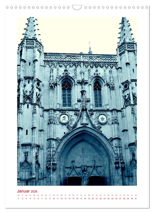 France en bleu - Frankreichs Sehenswürdigkeiten in den Nationalfarben (CALVENDO Wandkalender 2026)