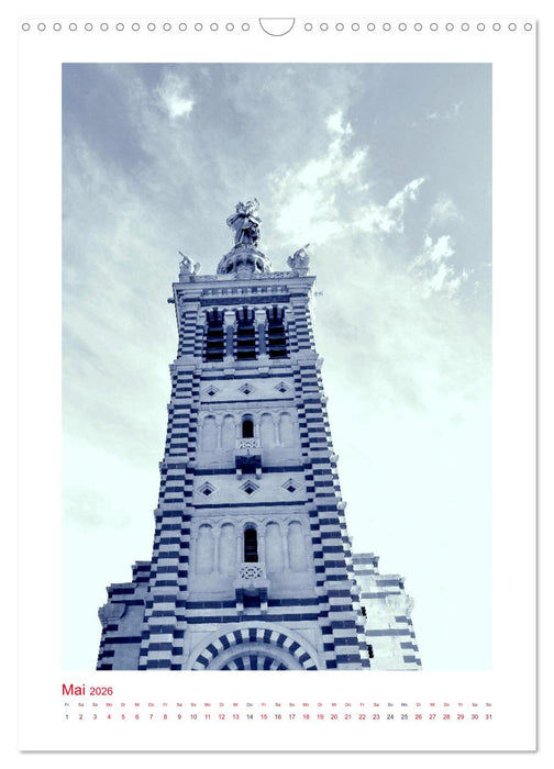 France en bleu - Frankreichs Sehenswürdigkeiten in den Nationalfarben (CALVENDO Wandkalender 2026)