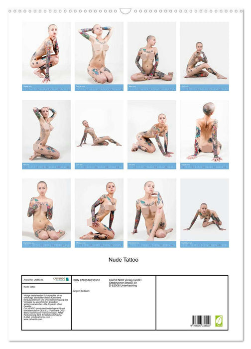 Nude Tattoo (CALVENDO Wandkalender 2026)