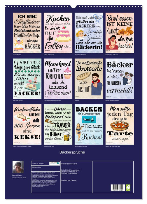 Bäckersprüche (CALVENDO Wandkalender 2026)