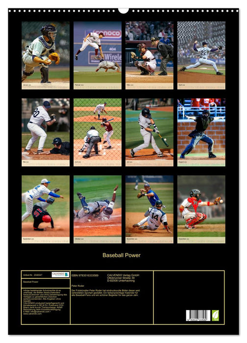 Baseball Power (CALVENDO Wandkalender 2026)