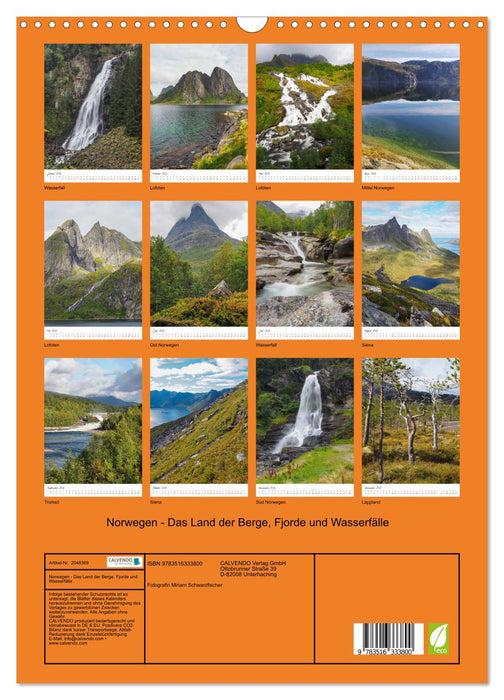 Norwegen - Das Land der Berge, Fjorde und Wasserfälle (CALVENDO Wandkalender 2026)
