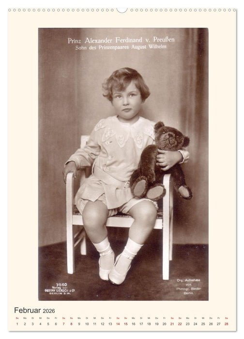 Erste Liebe - Teddybären auf alten Ansichtskarten (CALVENDO Wandkalender 2026)