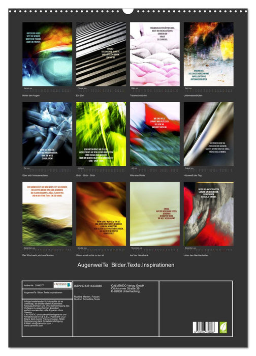 AugenweiTe Bilder.Texte.Inspirationen (CALVENDO Wandkalender 2026)