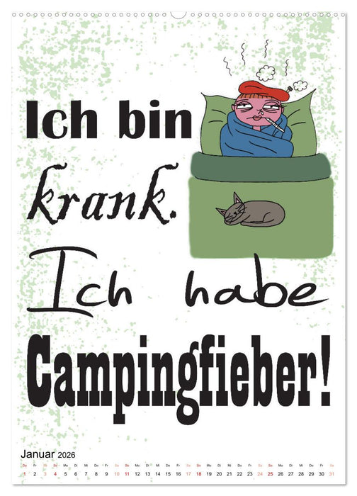 CampingSprüche (CALVENDO Premium Wandkalender 2026)