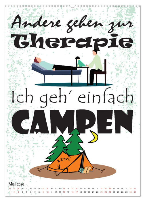 CampingSprüche (CALVENDO Premium Wandkalender 2026)