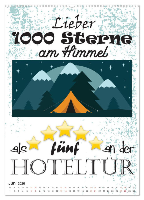 CampingSprüche (CALVENDO Premium Wandkalender 2026)