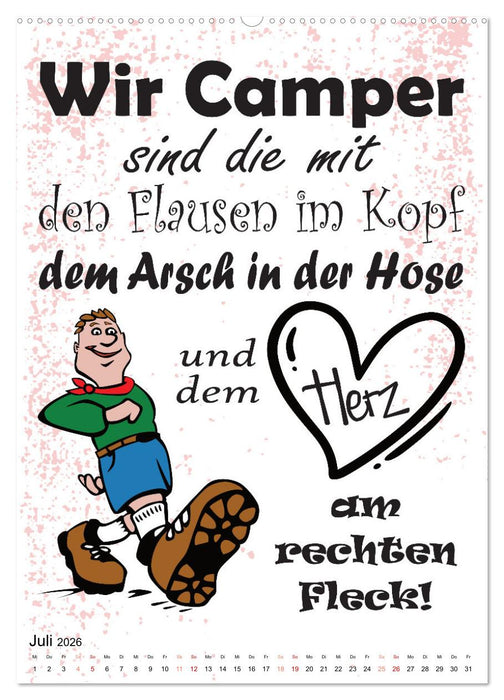 CampingSprüche (CALVENDO Premium Wandkalender 2026)