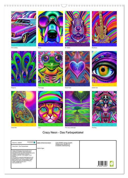 Crazy Neon - Das Farbspektakel (CALVENDO Wandkalender 2026)