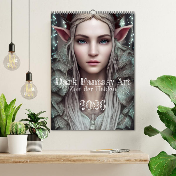 Dark Fantasy Art - Zeit der Helden (CALVENDO Wandkalender 2026)