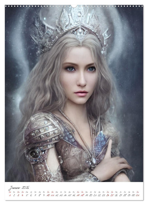 Dark Fantasy Art - Zeit der Helden (CALVENDO Wandkalender 2026)