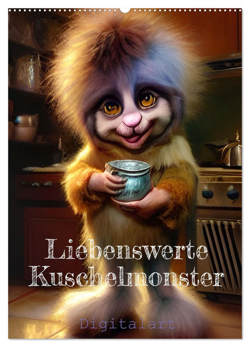 Liebenswerte Kuschelmonster - Digitalart (CALVENDO Wandkalender 2026)