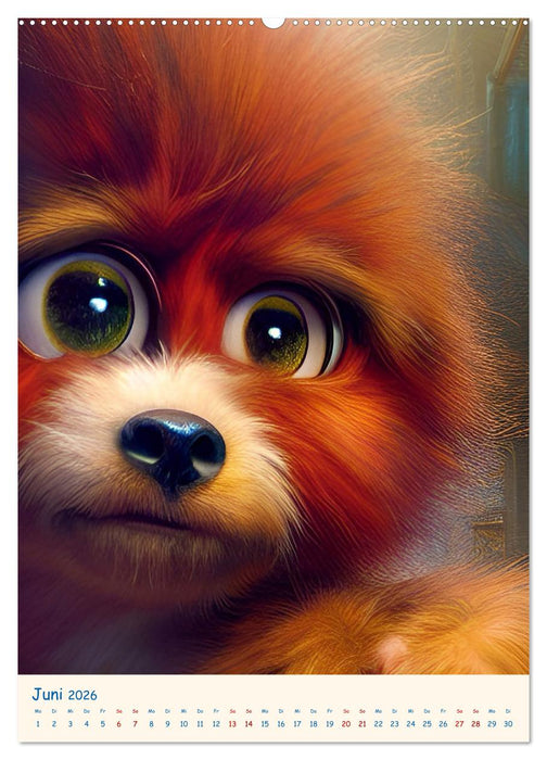 Liebenswerte Kuschelmonster - Digitalart (CALVENDO Wandkalender 2026)