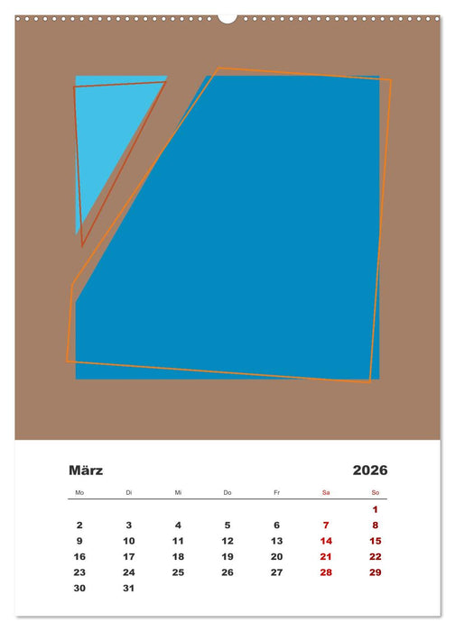 GeoArt - geometrische Formen (CALVENDO Premium Wandkalender 2026)