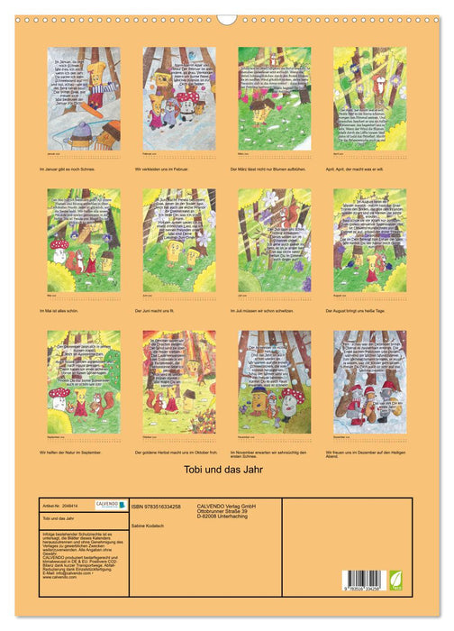 Tobi und das Jahr (CALVENDO Wandkalender 2026)