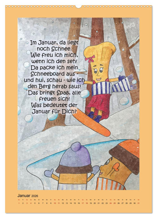 Tobi und das Jahr (CALVENDO Wandkalender 2026)