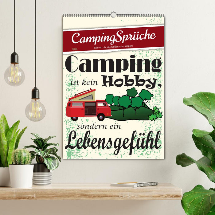 CampingSprüche (CALVENDO Wandkalender 2026)
