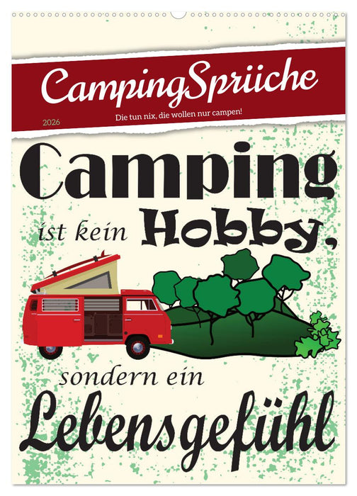 CampingSprüche (CALVENDO Wandkalender 2026)