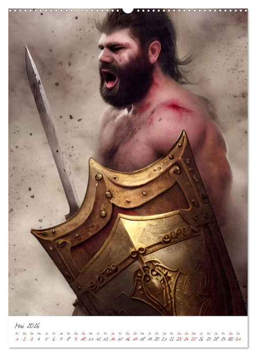 Dark Fantasy Art - Helden und Monster (CALVENDO Premium Wandkalender 2026)