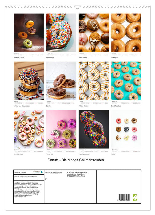 Donuts - Die runden Gaumenfreuden. (CALVENDO Wandkalender 2026)