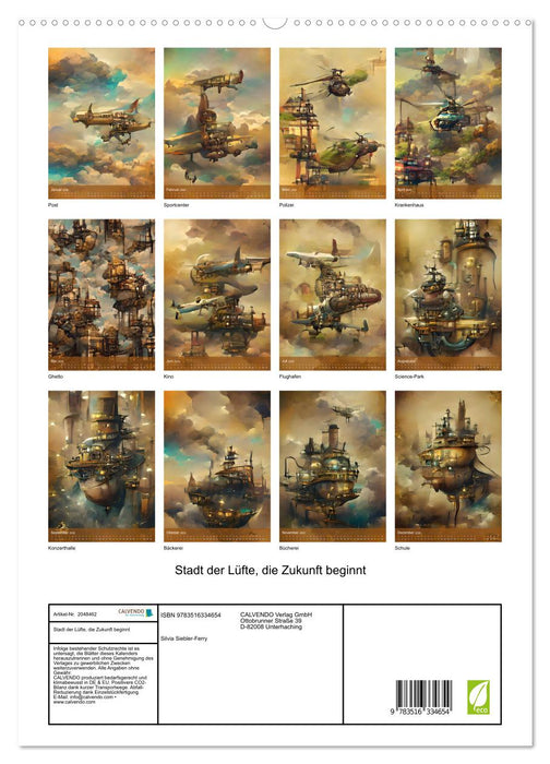 Stadt der Lüfte, die Zukunft beginnt (CALVENDO Premium Wandkalender 2026)