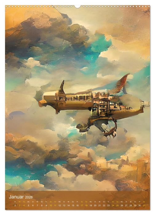 Stadt der Lüfte, die Zukunft beginnt (CALVENDO Premium Wandkalender 2026)