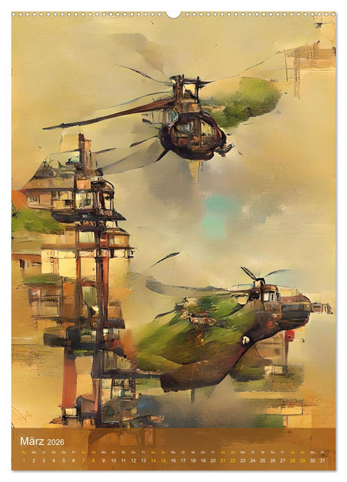 Stadt der Lüfte, die Zukunft beginnt (CALVENDO Premium Wandkalender 2026)