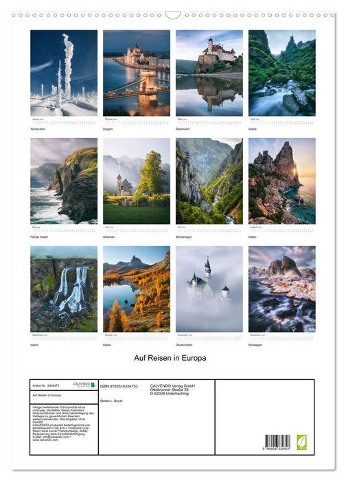 Auf Reisen in Europa (CALVENDO Wandkalender 2026)