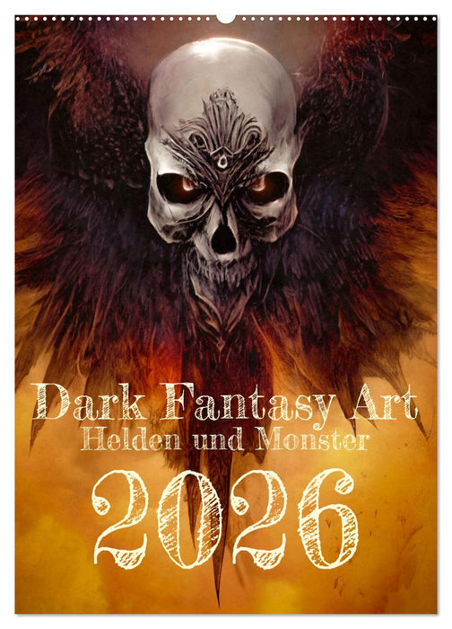 Dark Fantasy Art - Helden und Monster (CALVENDO Wandkalender 2026)