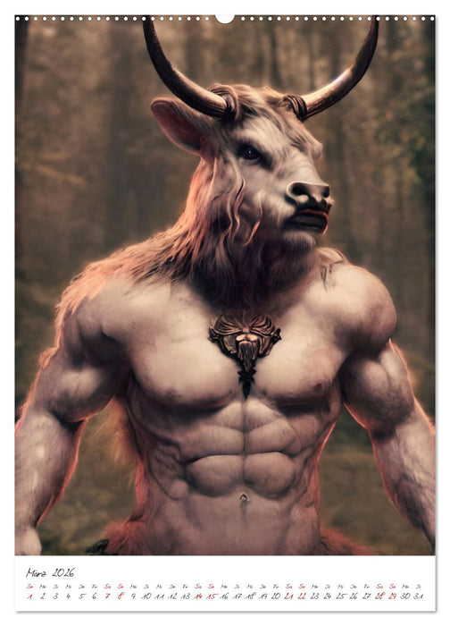 Dark Fantasy Art - Helden und Monster (CALVENDO Wandkalender 2026)