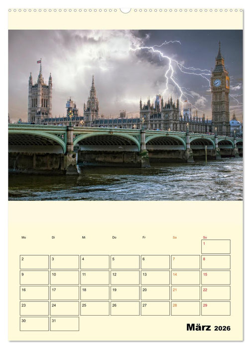 Metropolen im Gewitter (CALVENDO Premium Wandkalender 2026)
