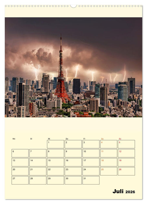 Metropolen im Gewitter (CALVENDO Premium Wandkalender 2026)