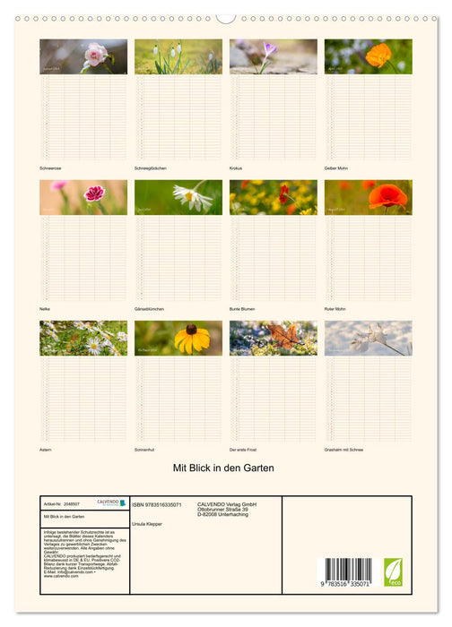 Mit Blick in den Garten (CALVENDO Premium Wandkalender 2026)