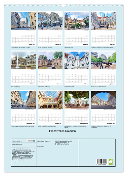 Prachtvolles Dresden (CALVENDO Wandkalender 2026)