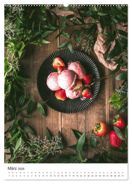 Leckeres Eis - Dieser Art lässt Herzen schmelzen. (CALVENDO Premium Wandkalender 2026)