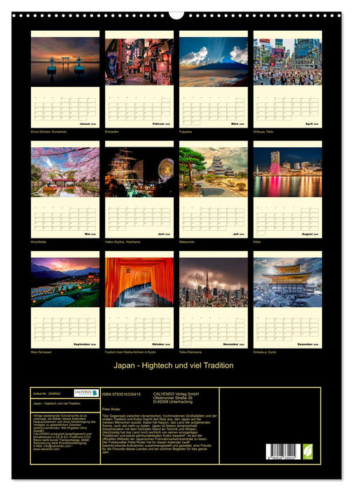 Japan - Hightech und viel Tradition (CALVENDO Wandkalender 2026)