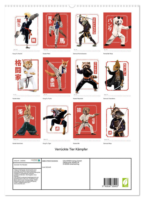 Verrückte Tier Kämpfer (CALVENDO Premium Wandkalender 2026)