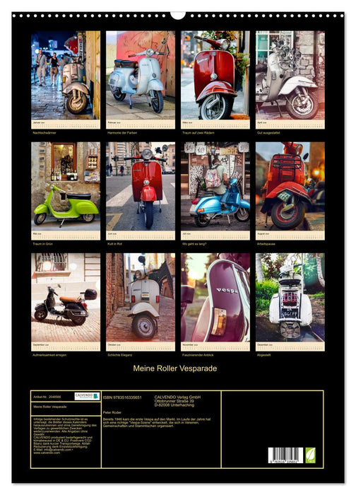 Meine Roller Vesparade (CALVENDO Wandkalender 2026)